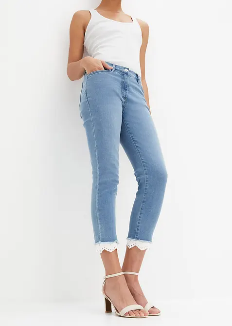 Jean extensible avec bordure en bas de jambe, bonprix