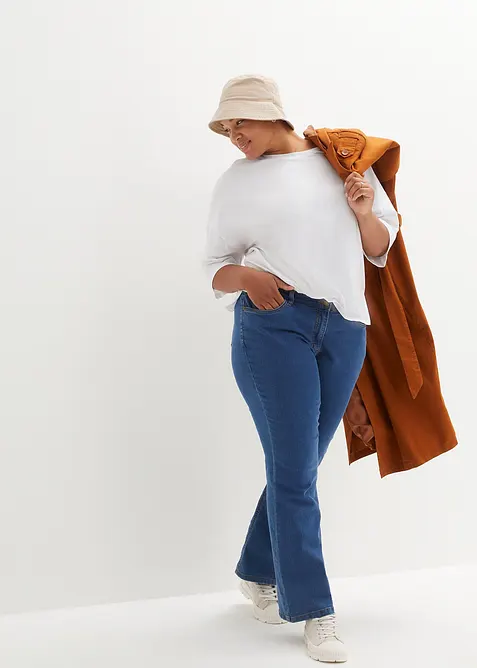 T-shirt oversize en coton extensible, bonprix