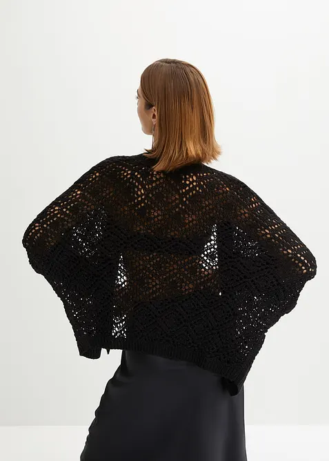 Gilet en maille ajour&eacute;e, bonprix