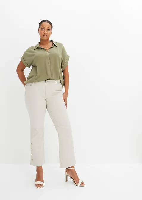 Chemisier manches courtes avec polyester recyclé, bonprix