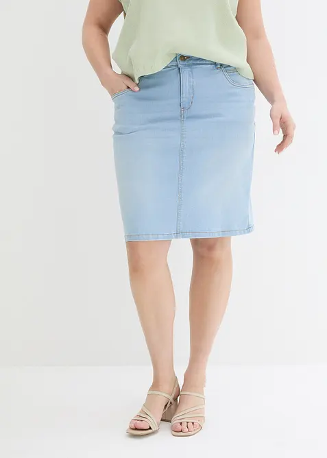 Jupe en jean extensible, bonprix