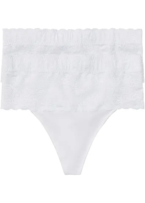 Lot de 2 strings sculptants, maintien modéré, bonprix