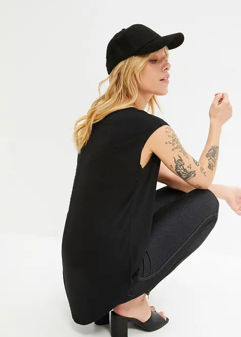 T-shirt plus long derrière en viscose fluide, bonprix