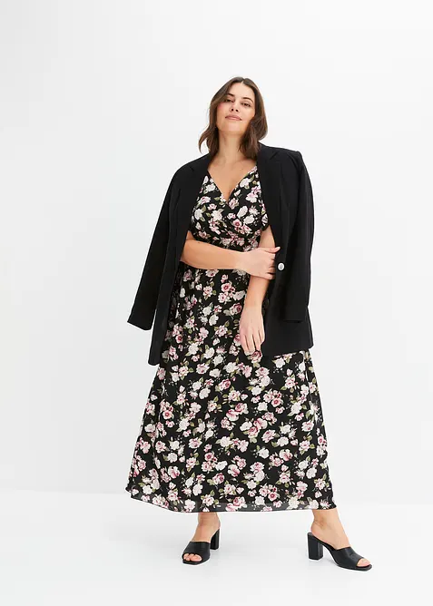 Robe longue &agrave; imprim&eacute; floral, bonprix