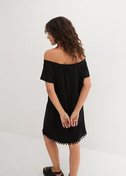 Robe à col Bardot en jersey 100% coton, bonprix