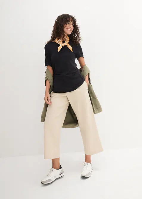 T-shirt long en viscose douce, bonprix