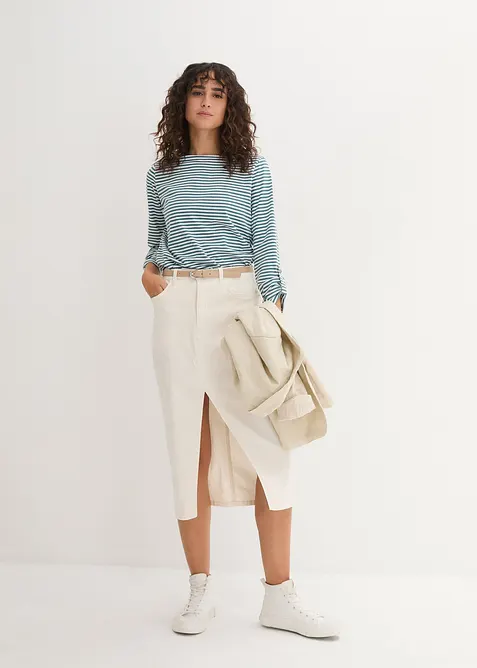 T-shirt manches longues 100% coton, bonprix