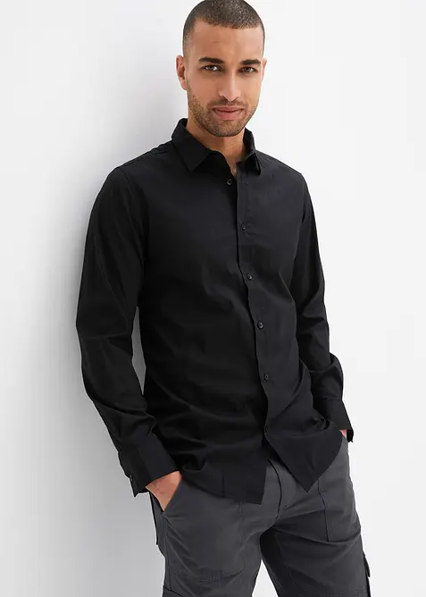 Chemise habill&eacute;e extensible, slim, bonprix