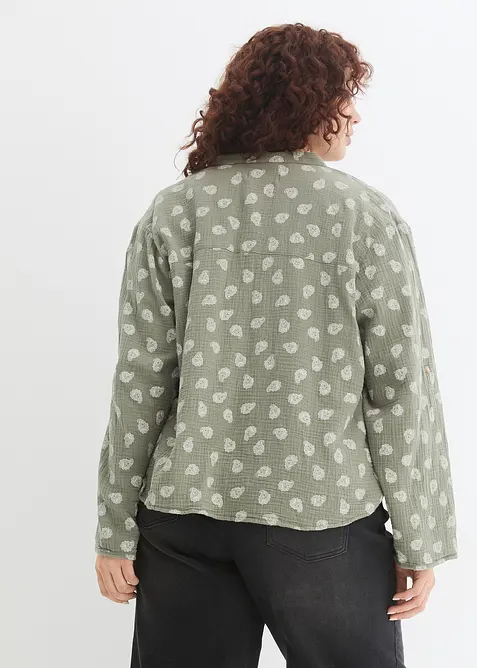 Blouse oversize en gaze de coton légère, bonprix