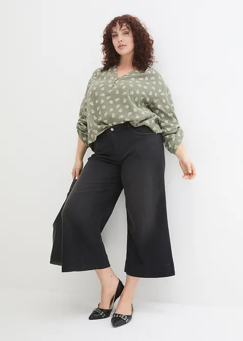 Blouse oversize en gaze de coton légère, bonprix