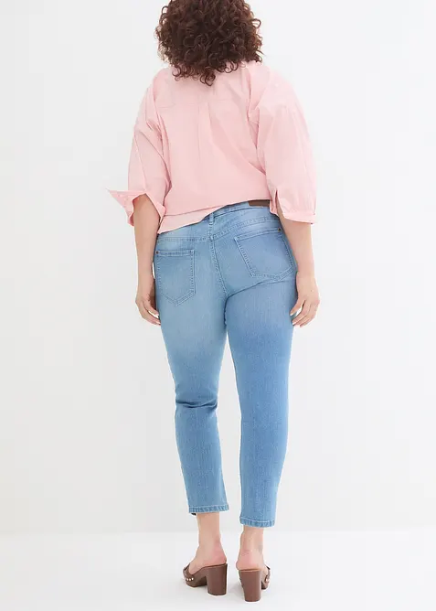 Jean 7/8 extensible, bas fendu, bonprix