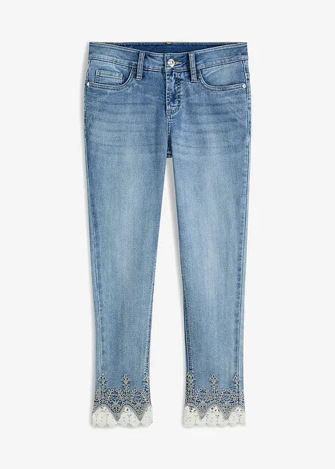 Jean skinny à dentelle, bonprix