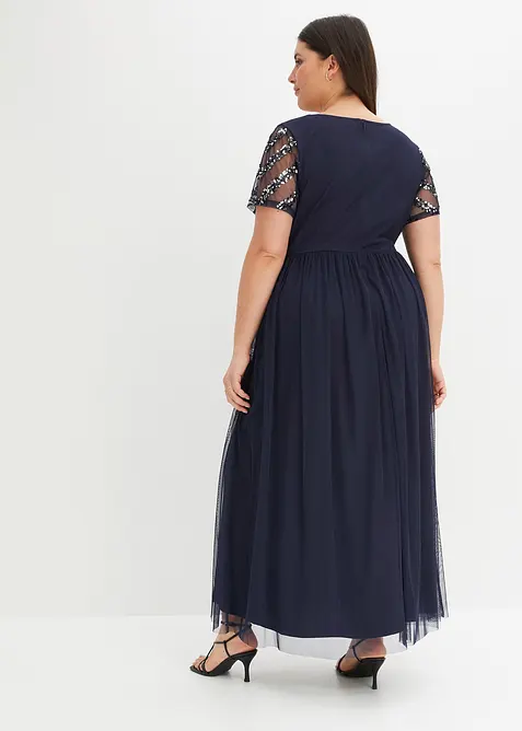 Robe longue brodée de sequins, bonprix