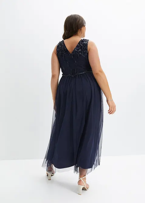 Robe longue avec haut brodé de sequins, bonprix