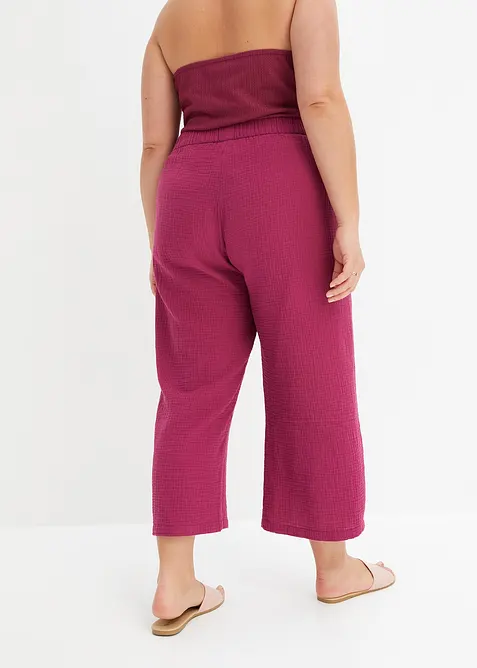 Pantalon large en gaze de coton, bonprix