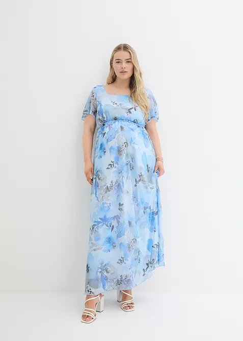 Robe longue de grossesse en mesh délicat, bonprix