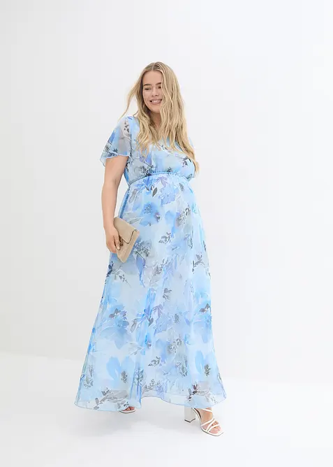 Robe longue de grossesse en mesh délicat, bonprix