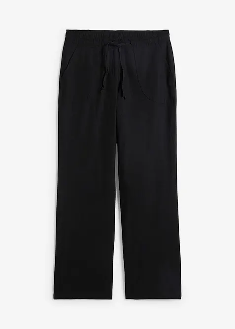 Pantalon large en lin mélangé, bonprix