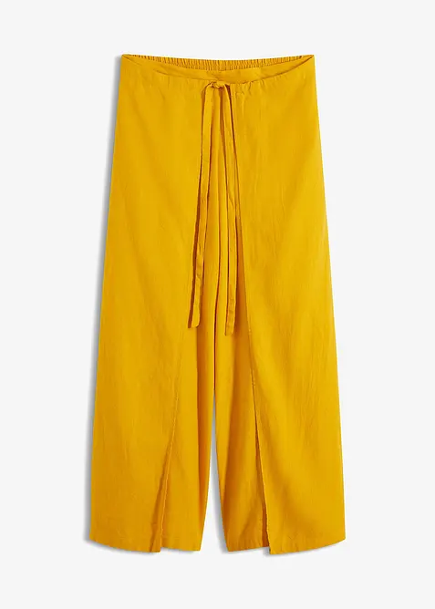Pantalon palazzo en lin mélangé, bonprix
