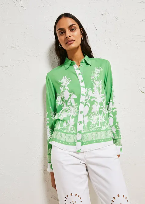 Chemisier en viscose fluide, dos plus long, bonprix