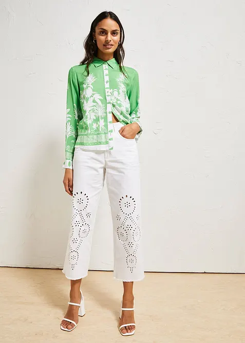 Chemisier en viscose fluide, dos plus long, bonprix