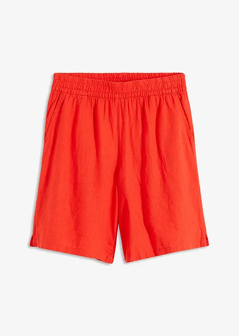 Short en lin m&eacute;lang&eacute; avec taille &eacute;lastiqu&eacute;e, bonprix