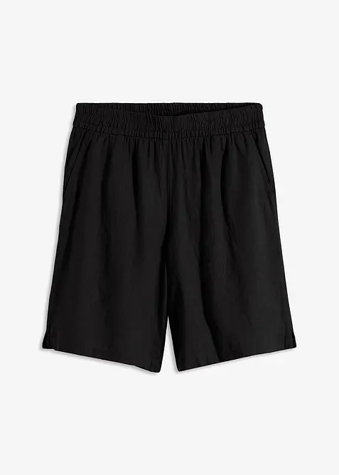 Short en lin mélangé avec taille élastiquée, bonprix