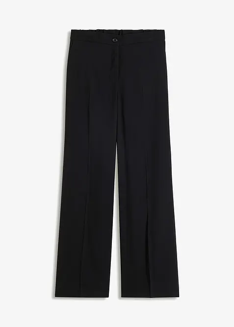 Pantalon large à pinces en viscose majoritaire, bonprix