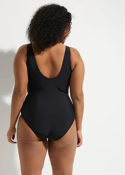 Maillot 1 pièce sculptant à fronces, maintien modéré, bonprix