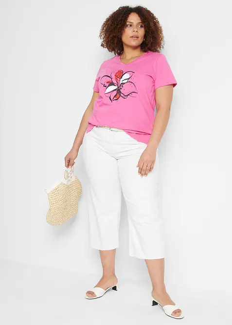 Pantalon 7/8 à taille élastiquée, bonprix