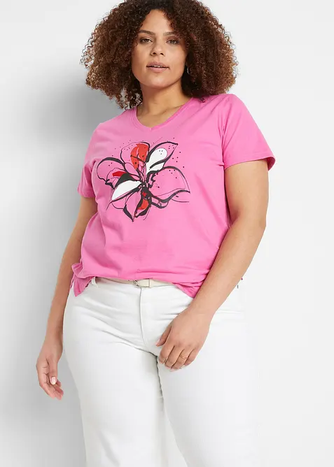 T-shirt &agrave; imprim&eacute; floral, bonprix