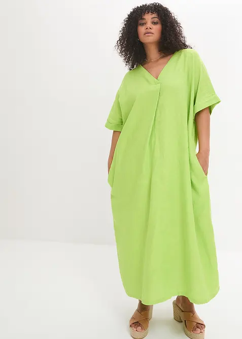 Robe caftan 100 % lin, bonprix