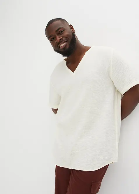 Chemise manches courtes en gaze de coton, bonprix