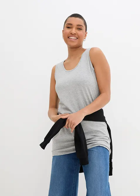 Lot de 2 longs débardeurs, bonprix