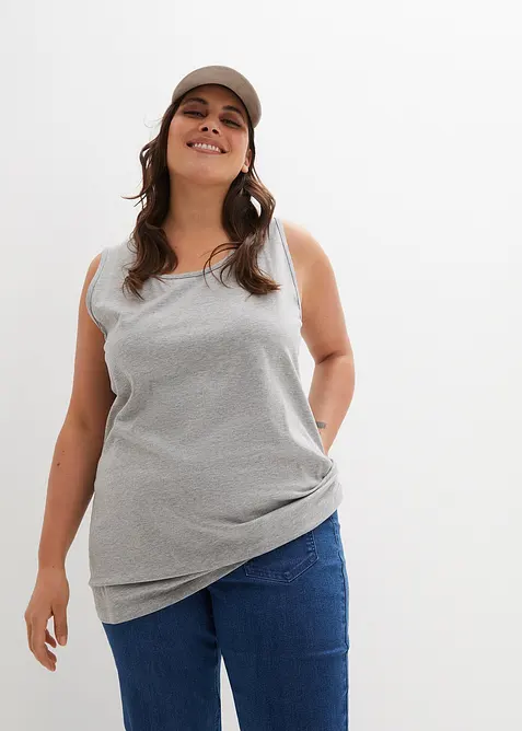 Lot de 2 longs débardeurs, bonprix