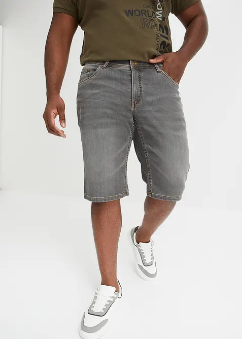 Bermuda confortable en jean et molleton, Regular, bonprix