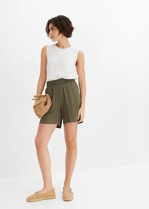 Short en viscose à taille élastiquée, bonprix