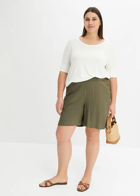 Short en viscose à taille élastiquée, bonprix