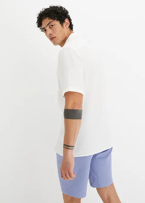 Chemise manches courtes en gaze 100% coton, bonprix