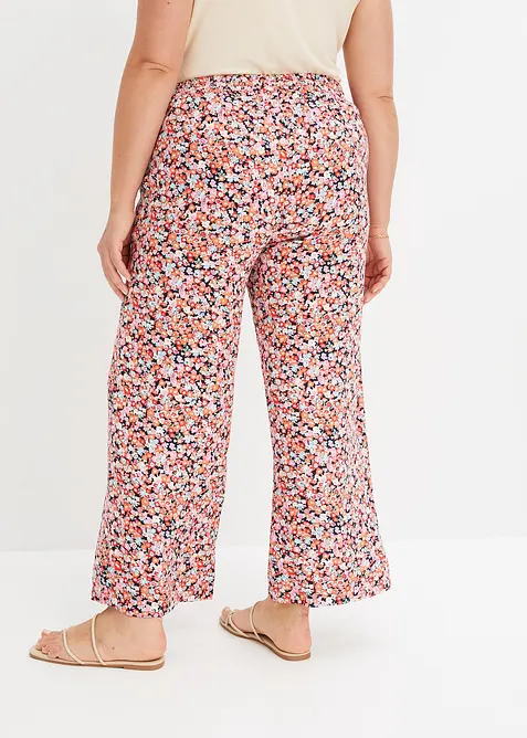 Pantalon 100% viscose, taille élastiquée, bonprix
