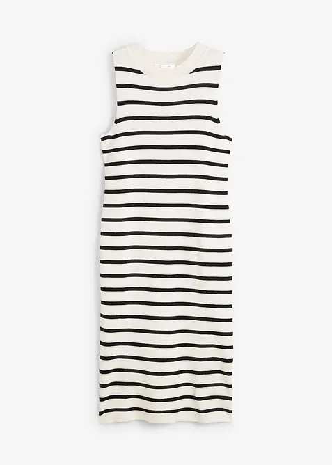 Robe en maille légère, rayée, bonprix