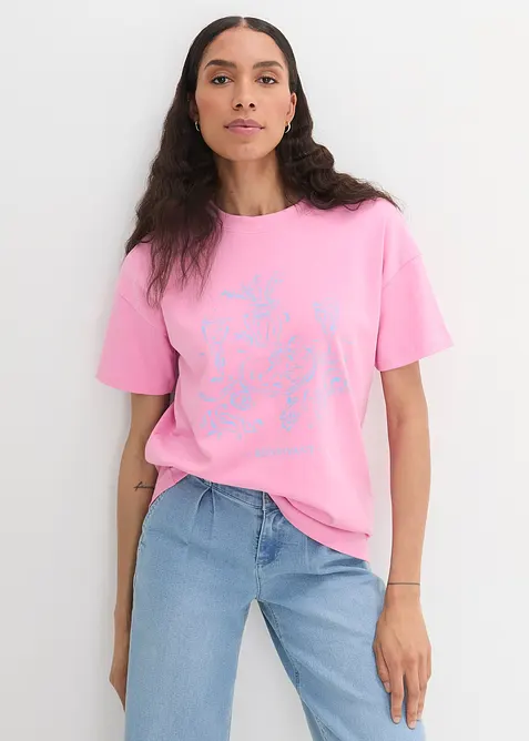 T-shirt coton à imprimé, bonprix