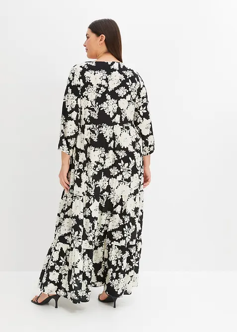 Robe longue imprimée en viscose fluide, bonprix