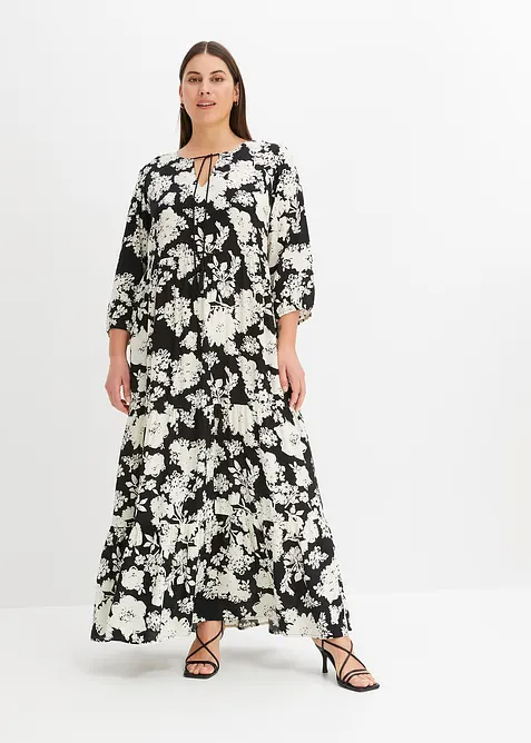 Robe longue imprimée en viscose fluide, bonprix