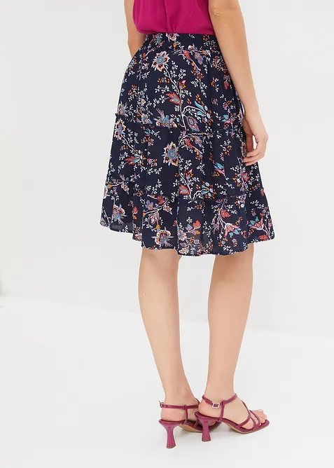 Mini-jupe en viscose fluide, bonprix