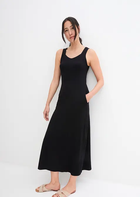 Robe longue en coton et viscose, bonprix