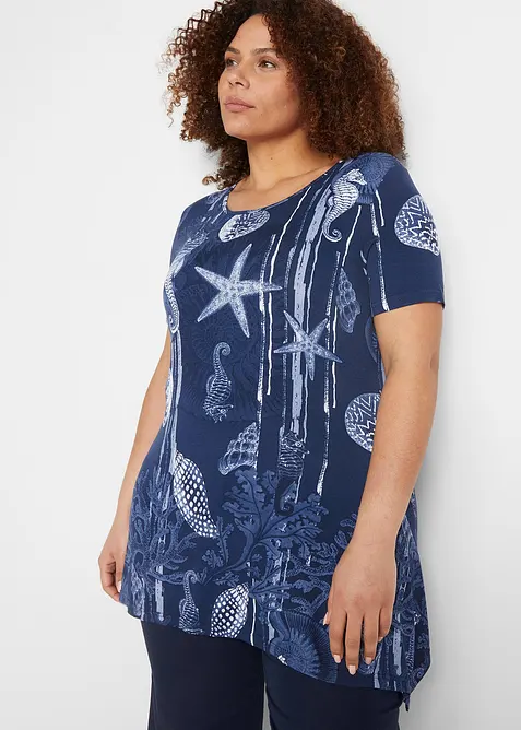 T-shirt long en viscose extensible, bonprix