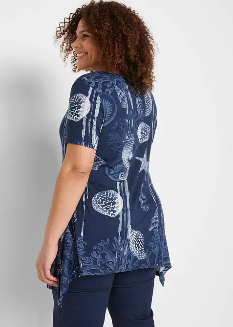 T-shirt long en viscose extensible, bonprix