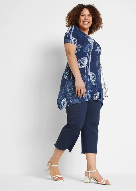 T-shirt long en viscose extensible, bonprix