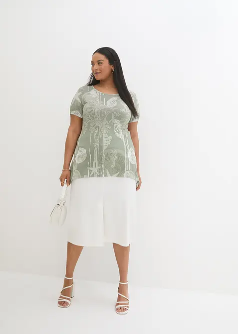 T-shirt long en viscose extensible, bonprix